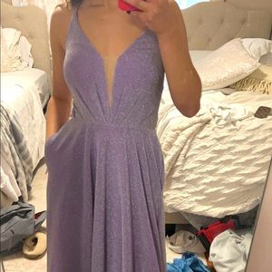 lavender prom dress